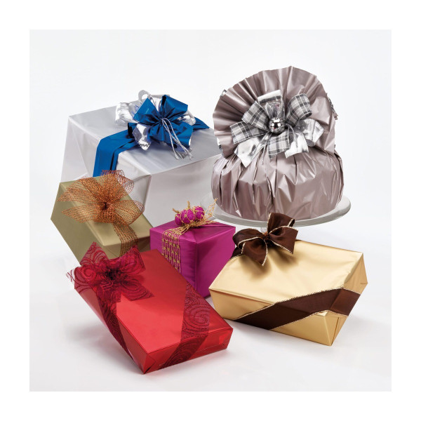 Fogli metallizzati Soft opachi satinati 70x100 cm per pacchi, cesti e panettoni, 6 colori Italpak