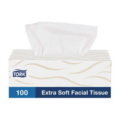 Veline per il viso Tork Extra Soft Premium F1 2 veli bianche 20x21 cm - 100 pz