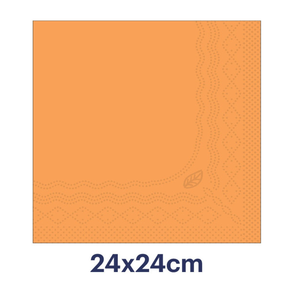Tovaglioli di carta arancioni doppio velo Tork Cocktail 24x24 cm - 200 pz