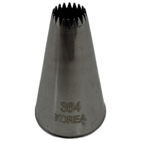 Mini bocchetta per sac à poche a stella stretta in acciaio Ø 7 mm per decorazioni fini