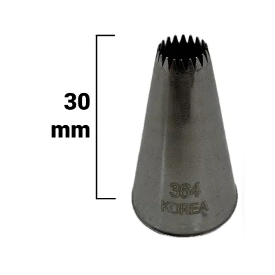 Mini bocchetta per sac à poche a stella stretta in acciaio Ø 7 mm per decorazioni fini