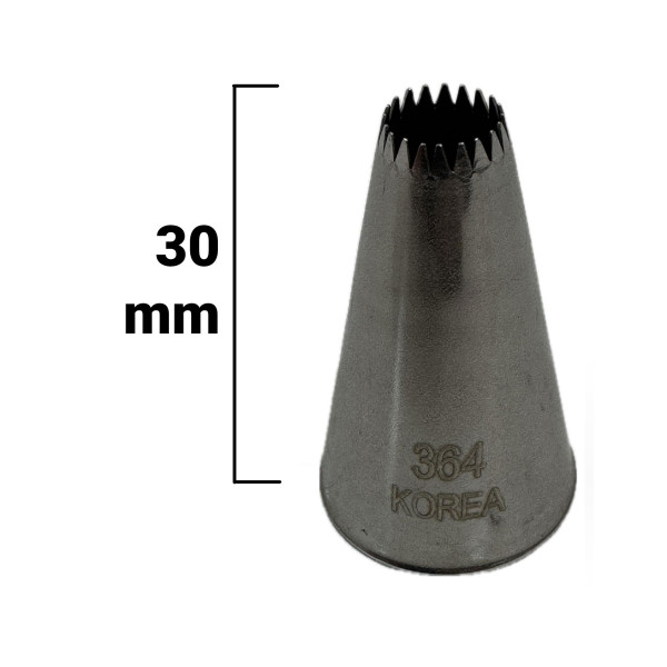 Mini Bocchetta a stella (Stretta) acciaio Ø 7mm - Per una decorazione fine
