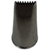 Mini bocchetta per sac à poche piatta seghettata doppia in acciaio 10x2 mm