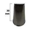 Mini bocchetta per sac à poche piatta seghettata doppia in acciaio 10x2 mm
