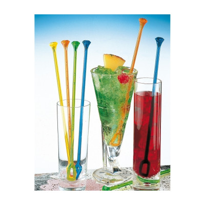 Mixer da cocktail Diamante in plastica colorata 25 cm - 100 pz Leone