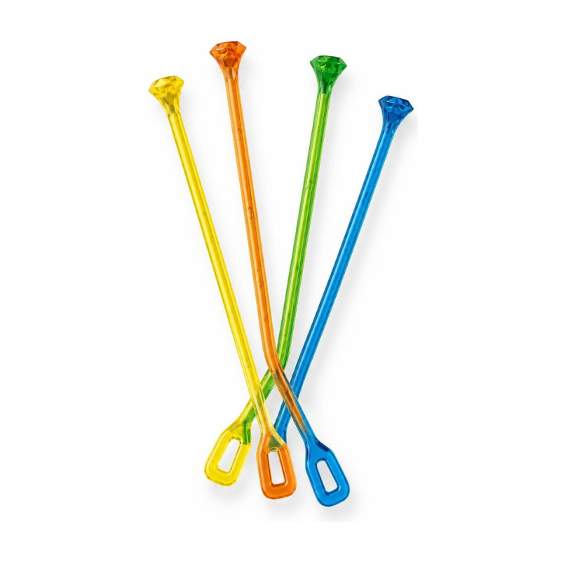 Mixer da cocktail Diamante in plastica colorata 25 cm - 100 pz Leone