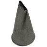 Mini bocchetta per sac à poche piatta seghettata doppia in acciaio 10x2 mm