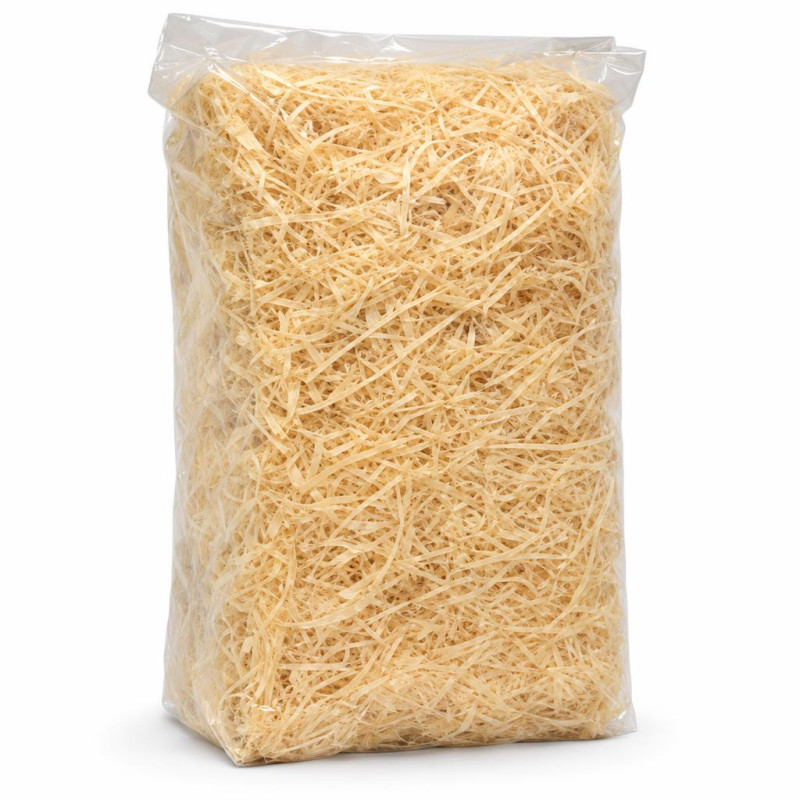 Truciolo in legno naturale per cesti regalo e imballaggio, busta da 1 kg Preda