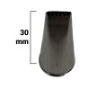 Mini bocchetta per sac à poche piatta seghettata singola in acciaio 10x2 mm