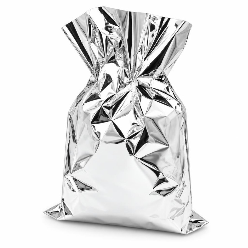 Sacchetti regalo metallizzati oro e argento 35 x 50 cm in polipropilene lucido Italpak