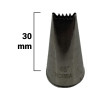 Mini bocchetta per sac à poche piatta seghettata doppia in acciaio 8x2 mm