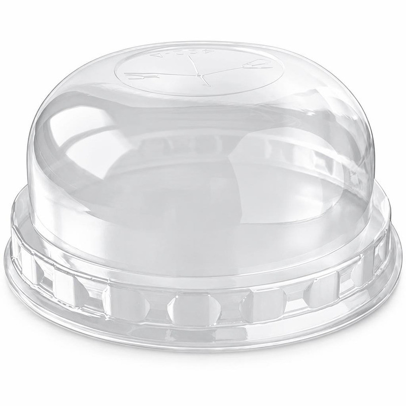 Coperchi a cupola per bicchieri con foro a croce Ø 95 mm - 50 pz