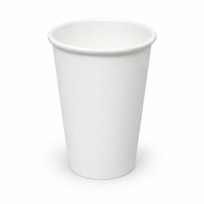 Bicchieri in cartoncino riciclabile bianco 240 ml per bevande calde e fredde Usobio Ø 8 cm - 50 pz