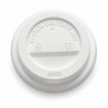 Coperchi in PS bianchi con beccuccio per bicchieri in carta da 200 ml Ø 7,3 cm Flo - 50 pz