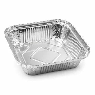 Vaschette in alluminio da chiudere con coperchio 1 porzione 15,8x15,8 cm R1-55L
