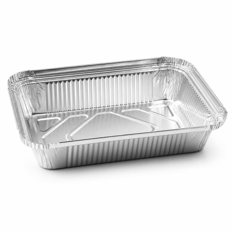 Vaschette in alluminio da chiudere con coperchio 2 porzioni 21,3x14,8 cm R2-09L