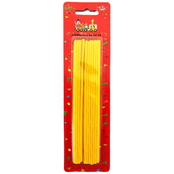 Candeline lunghe gialle  - 24 pz