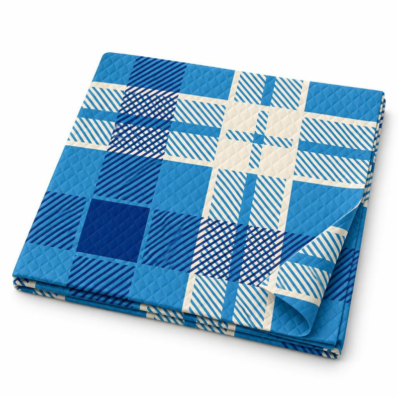 Tovaglie politenate impermeabili a quadretti Risto-Scozzese blu 100x100 cm - 150 pz