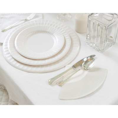 Piatti di carta Elegance Pearl 21 cm - 8 pz