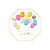Piatti di carta ottagonali Birthday Balloons 20 cm - 8 pz