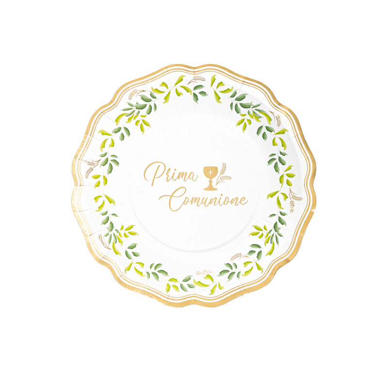 Piatti di carta Prima Comunione 27 cm - 8 pz