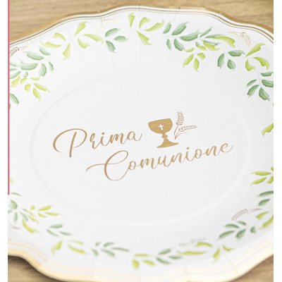 Piatti di carta Prima Comunione 27 cm - 8 pz