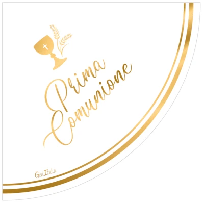 Tovaglioli di carta Prima Comunione 33x33 cm 3 veli sagomati - 16 pz