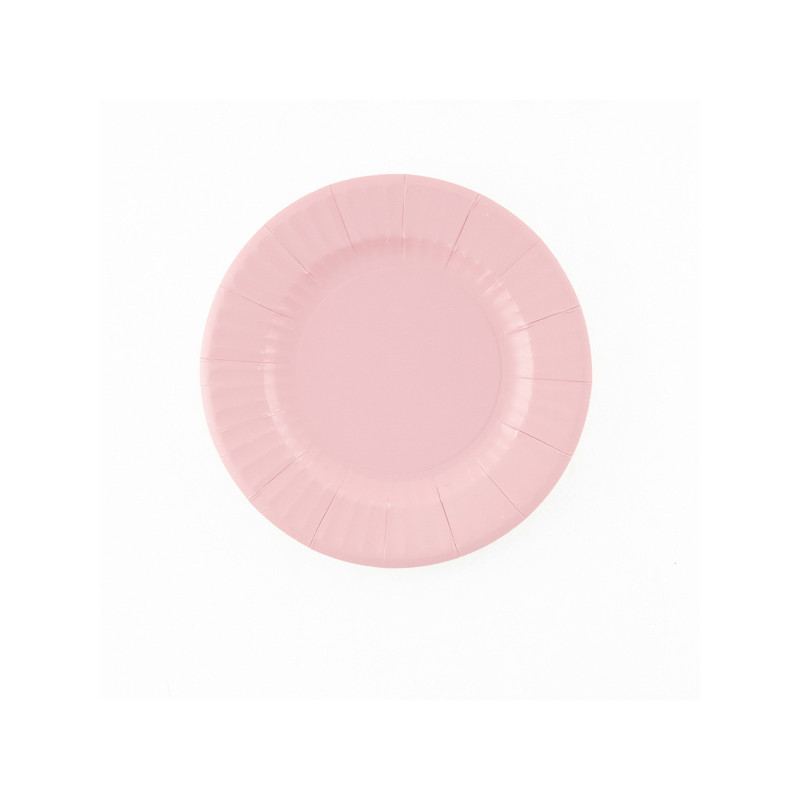 Piatti di carta Rosa Geranio 21 cm - 8 pz