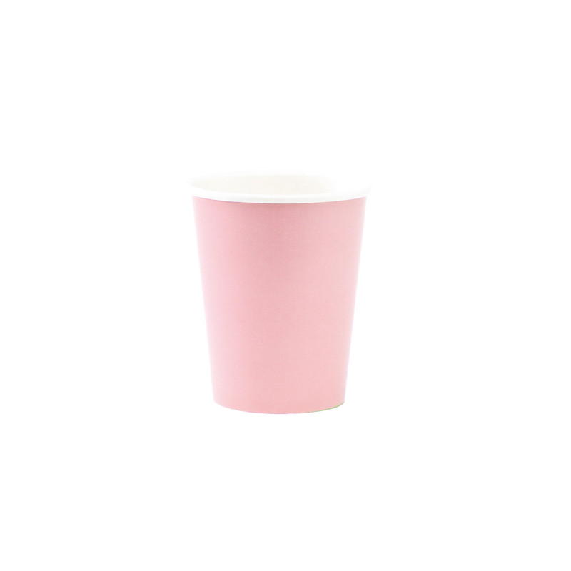 Bicchieri di carta Rosa Geranio 250 ml - 8 pz