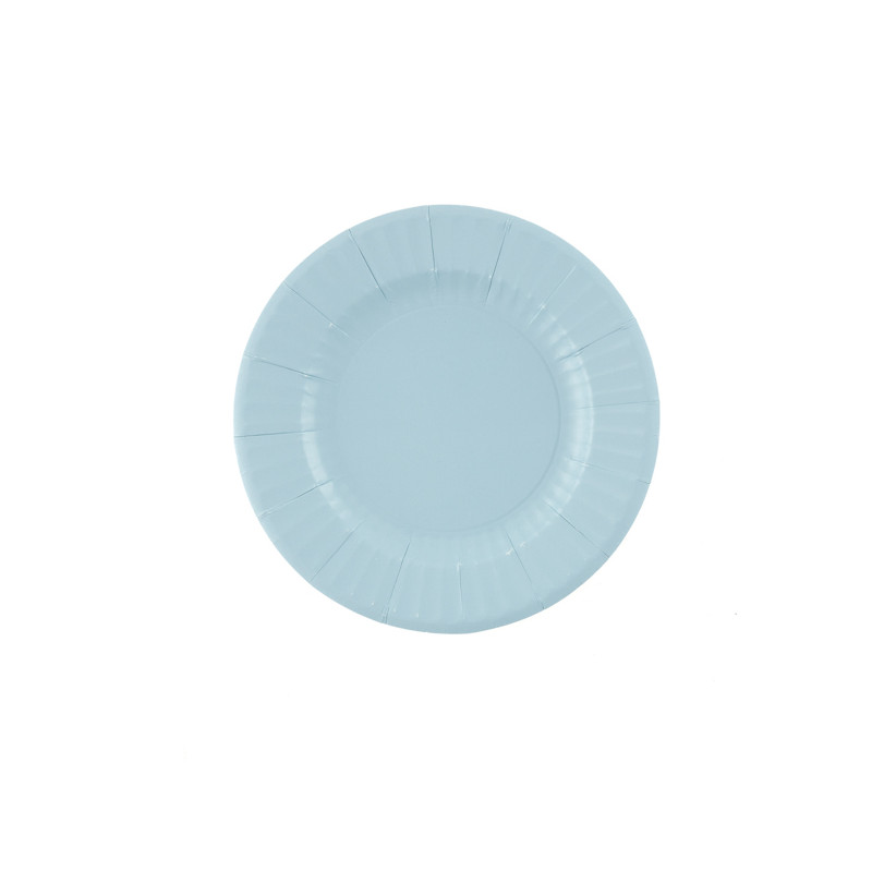 Piatti di carta Blu Fiordaliso 21 cm - 8 pz