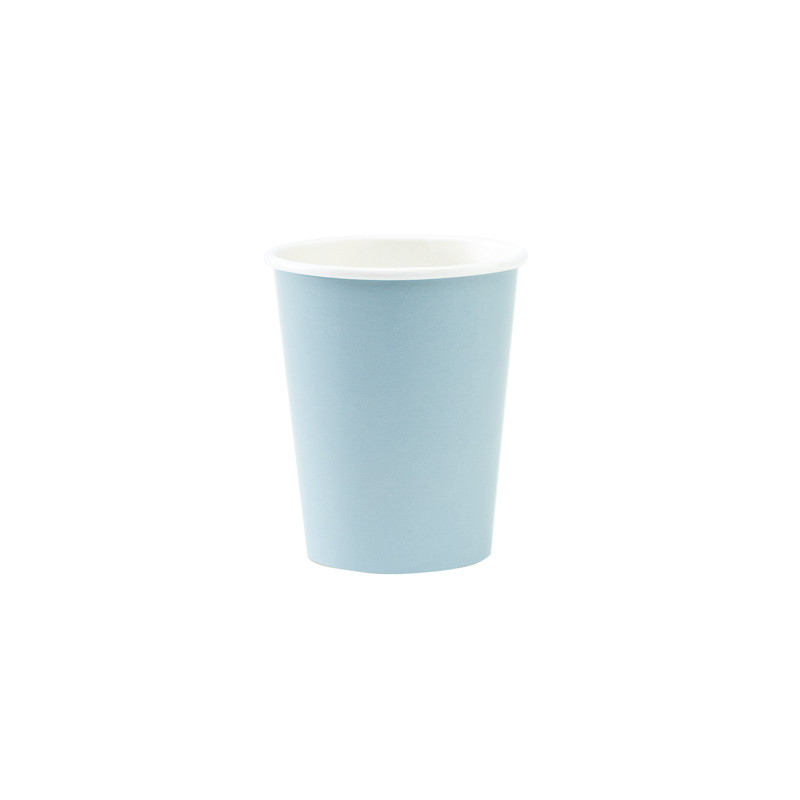 Bicchieri di carta Blu Fiordaliso 250 ml - 8 pz