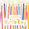 Tovaglioli di carta Happy Birthday Candles 33x33 cm 3 veli - 16 pz
