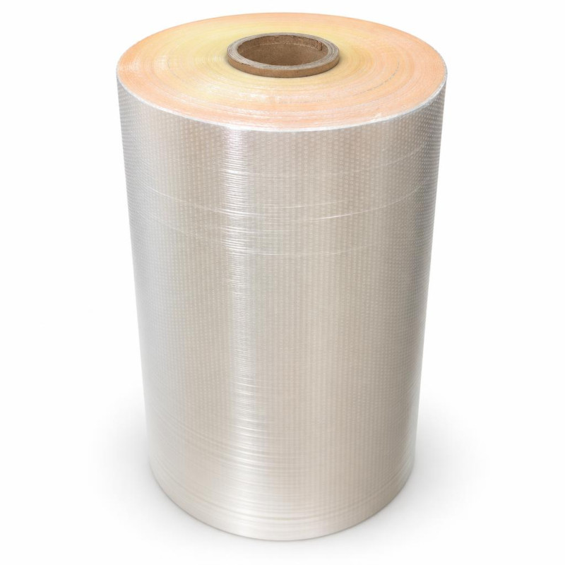 Pellicola microforata per alimenti in bobina a foglia singola 50 cm x 2500 m in polipropilene 15 micron per pane e ortofrutta