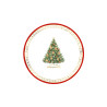 Piatti fondi natalizi di carta Christmas Teddy con albero e orsetti 24 cm - 8 pz
