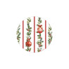 Piatti natalizi di carta da dessert Stripes and Christmas a righe rosse 21 cm - 8 pz