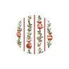 Piatti fondi natalizi di carta Stripes and Christmas a righe rosse 24 cm - 8 pz