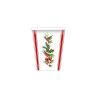 Bicchieri natalizi di carta Stripes and Christmas a righe rosse 250 ml - 8 pz