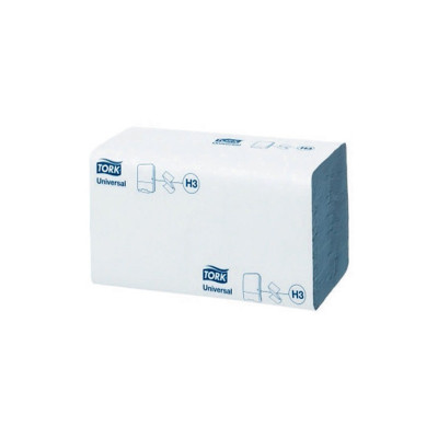 Asciugamani usa e getta di carta piegati a V Tork Universal H3 blu 1 velo 23x22,5 cm - 200 fogli