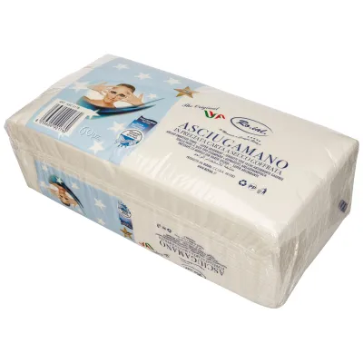 Asciugamani monouso in carta a secco goffrati 35x67 cm - 60 pz