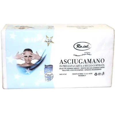 Asciugamani monouso in carta a secco goffrati 40x70 cm - 70 pz