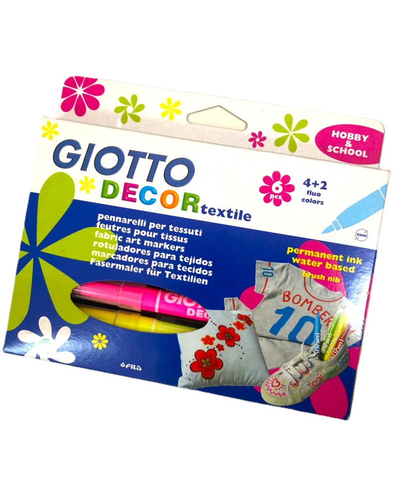 Pennarelli per tessuti - Decor Textile GIOTTO - 6pz