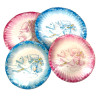 Piatti di carta nascita cicogna rosa Ø 24 cm - 10 pz