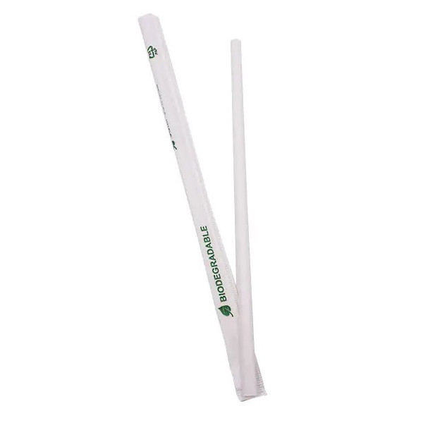 Cannucce bio 21×0,6cm Bianche Imbustate Singolarmente