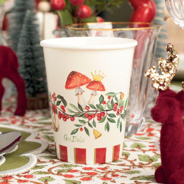Bicchieri natalizi Christmas Vintage 250 cc - 8 pz