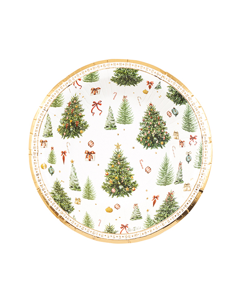 Piatto Fondo Christmas Forest 24cm 8pz