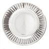 Sottopiatti in cartoncino argento 33 cm - 6 pz