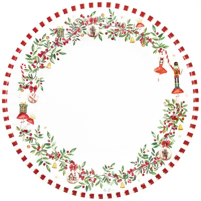 Sottopiatti natalizi Christmas Vintage 33 cm - 6 pz