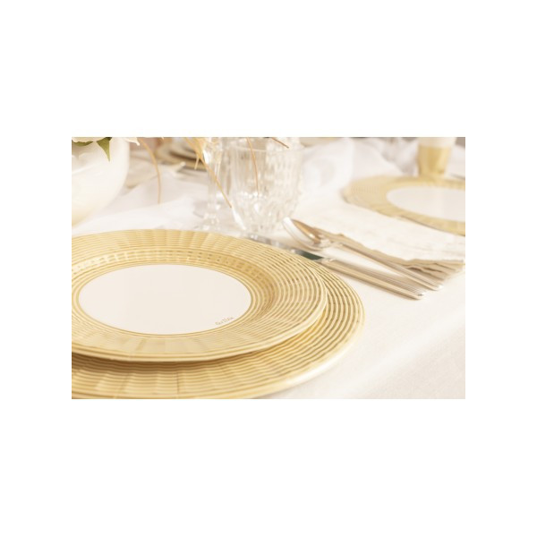 Piatto Elegance Gold 21cm 8pz