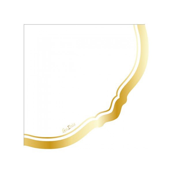 Tovaglioli Bianco bordo Oro 33x33 16pz