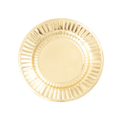 Piatti di carta oro 21 cm - 8 pz